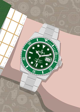 Green Rolex Submariner Wrist Shot