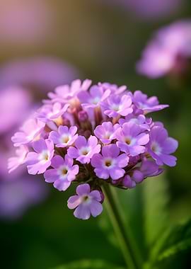 Close-up of Purple Verbena Flowers