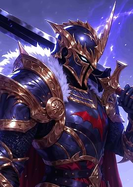 Dark Knight with Golden Armor