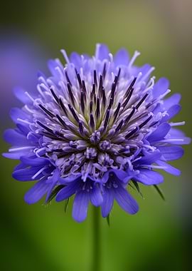 Close-up of a purple pincushion flower