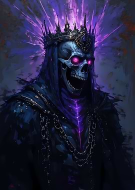 Skeleton King with Purple Aura