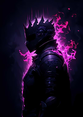 Knight with Pink Energy Aura