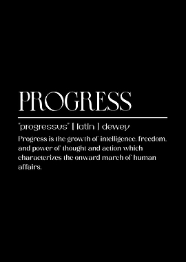 Progress Definition black background