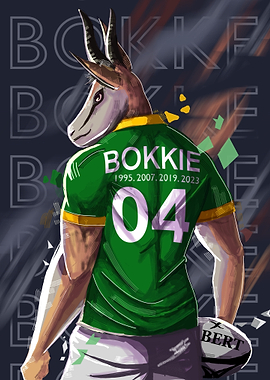 Springbok Rugby Player 'Bokkie'