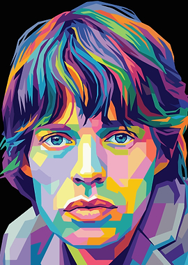 Mick Jagger Pop Art Portrait