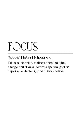Focus Definition Poster white background