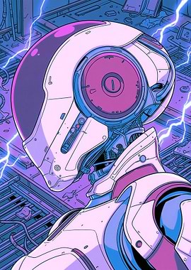 Cyberpunk Robot Portrait