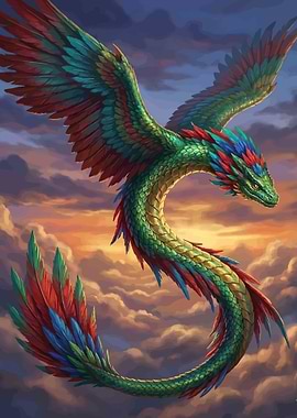 Feathered Serpent in the Clouds