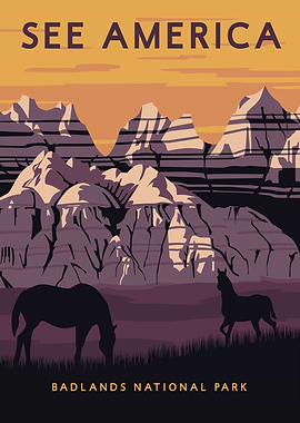 See America Badlands National Park Poster