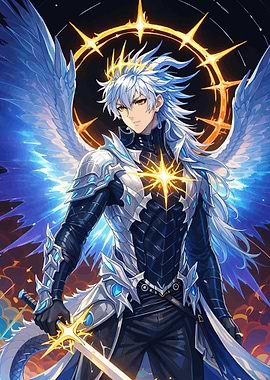 Anime Angel Warrior with Sword