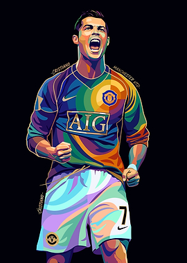 Cristiano Ronaldo Manchester United Pop Art