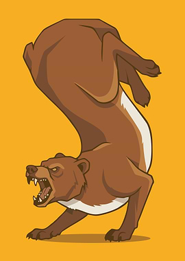 Aggressive Bear Illustration