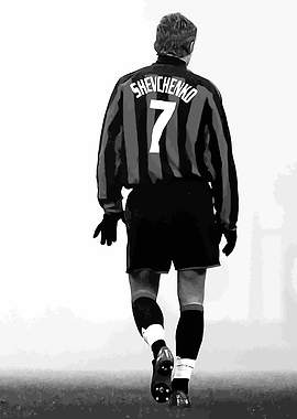Football Player Shevchenko Walking Away