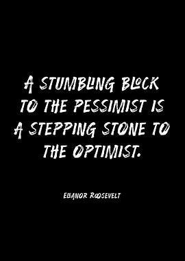 Eleanor Roosevelt quote on optimism