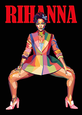 Rihanna Pop Art Portrait