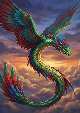 Feathered Serpent in the Clouds