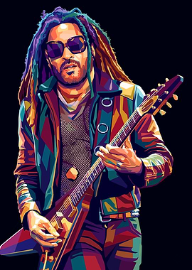 Lenny Kravitz Playing Guitar