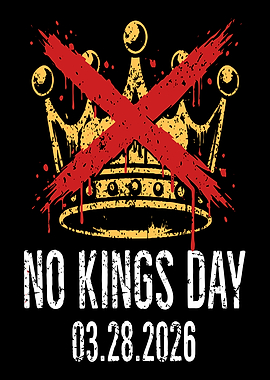No Kings Day Crown Graphic