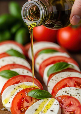 Caprese Salad with Olive Oil Drizzle