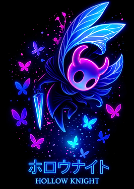 Hollow Knight Neon Art