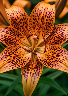 Close-up of an orange tiger lily