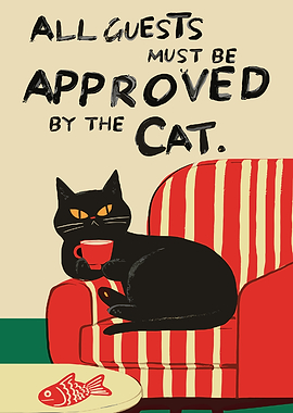 Cat Approved Guests Sign