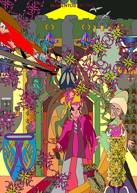 Fantasy Characters in a Castle Setting