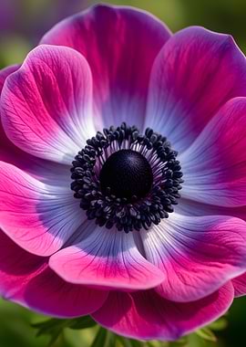 Close-up of a vibrant Anemone flower