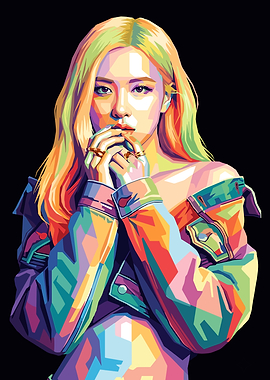 Colorful Portrait of Rosé