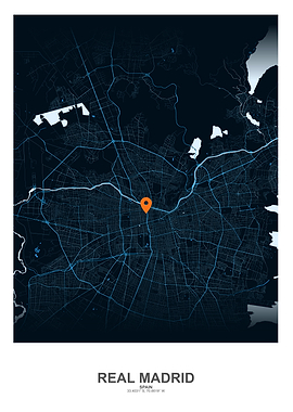 Real Madrid City Map