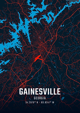 Gainesville Georgia City Map