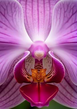 Close-up of a Pink Orchid Flower