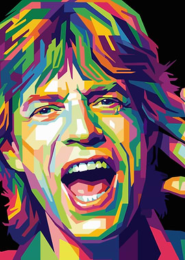 Mick Jagger Pop Art Portrait