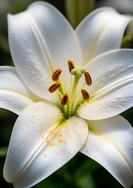 Close-up of a White Lily