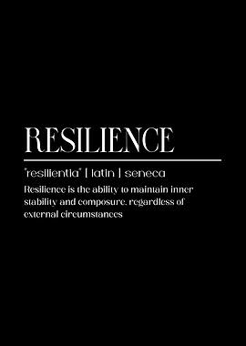 Resilience Definition black background