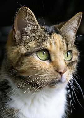 Close-up of a Calico Cat's Face