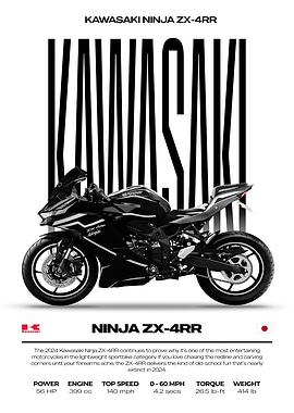 Kawasaki Ninja ZX-4RR Motorcycle Poster