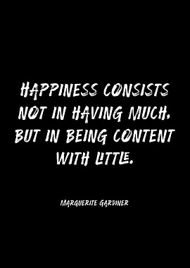 Happiness Quote on Black Background