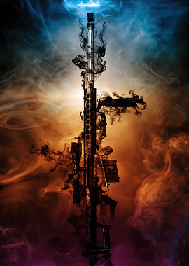 Sniper Rifle Emerging from Smoke