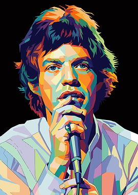 Mick Jagger Pop Art Portrait