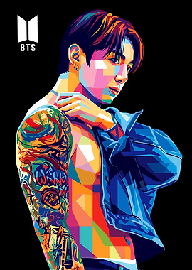 BTS Jungkook Pop Art Portrait