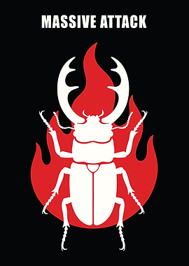 Massive Attack Beetle Fire Poster