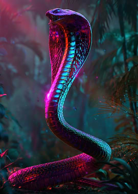 Neon Cobra in Jungle