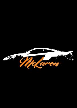 McLaren Car Silhouette with Logo
