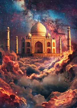 Taj Mahal in a Cosmic Nebula