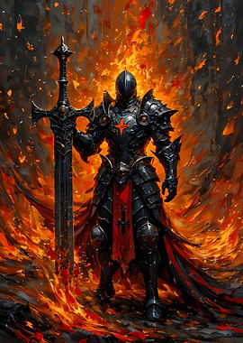 Fiery Knight with Greatsword