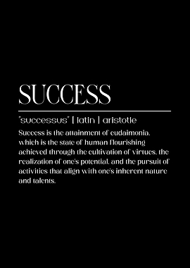 Success Definition black background