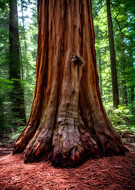 Giant Sequoia Tree Trunk