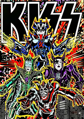 KISS Band in Futuristic Armor