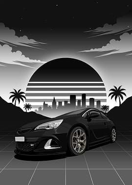 Black Vauxhal Astra GTC